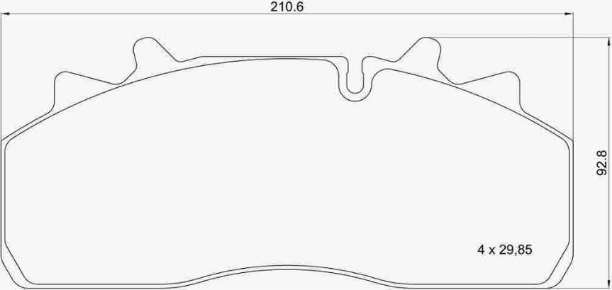 Brembo P A8 001 - Комплект спирачно феродо, дискови спирачки vvparts.bg