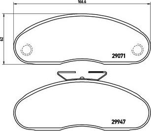 Brembo P B7 001 - Комплект спирачно феродо, дискови спирачки vvparts.bg