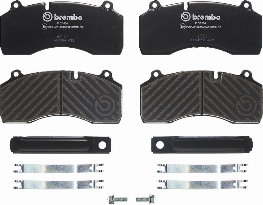 Brembo P C7 004 - Комплект спирачно феродо, дискови спирачки vvparts.bg