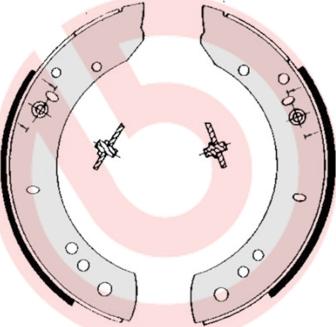 Brembo S 44 502 - Комплект спирачна челюст vvparts.bg