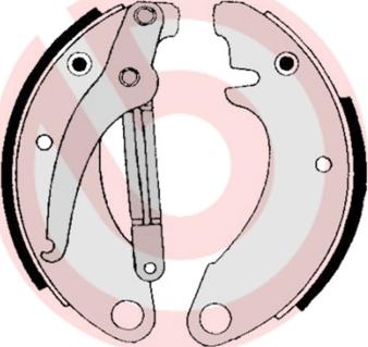 Brembo S 61 501 - Комплект спирачна челюст vvparts.bg