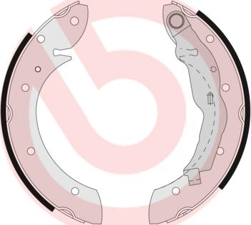 Brembo S 68 521 - Комплект спирачна челюст vvparts.bg