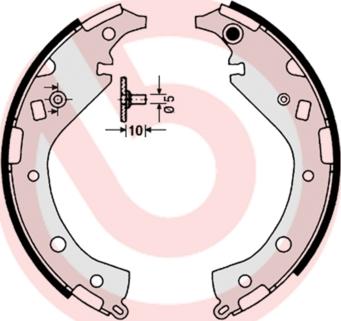 Brembo S 83 549 - Комплект спирачна челюст vvparts.bg