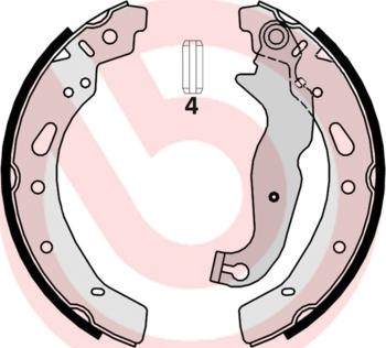 Brembo S 24 540 - Комплект спирачна челюст vvparts.bg