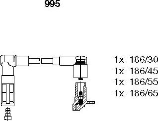 Bremi 995 - Комплект запалителеи кабели vvparts.bg