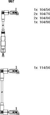 Bremi 997 - Комплект запалителеи кабели vvparts.bg