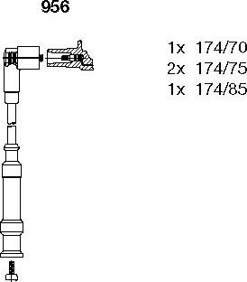 Bremi 956 - Комплект запалителеи кабели vvparts.bg