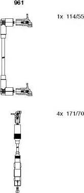 Bremi 961 - Комплект запалителеи кабели vvparts.bg