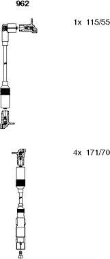 Bremi 962 - Комплект запалителеи кабели vvparts.bg