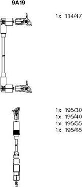 Bremi 9A19 - Комплект запалителеи кабели vvparts.bg