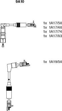 Bremi 9A10 - Комплект запалителеи кабели vvparts.bg