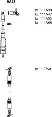 Bremi 9A13 - Комплект запалителеи кабели vvparts.bg