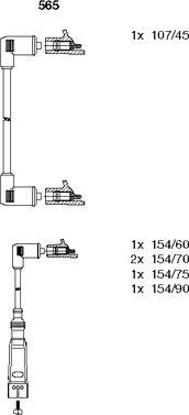 Bremi 565 - Комплект запалителеи кабели vvparts.bg