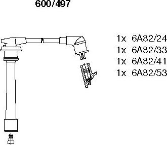 Bremi 600/497 - Комплект запалителеи кабели vvparts.bg