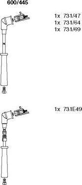 Bremi 600/445 - Комплект запалителеи кабели vvparts.bg