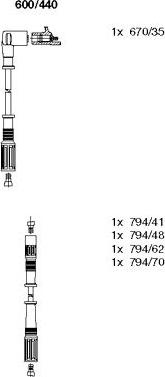 Bremi 600/440 - Комплект запалителеи кабели vvparts.bg