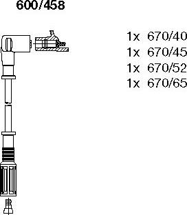 Bremi 600/458 - Комплект запалителеи кабели vvparts.bg