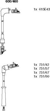 Bremi 600/460 - Комплект запалителеи кабели vvparts.bg