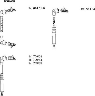 Bremi 600/468 - Комплект запалителеи кабели vvparts.bg