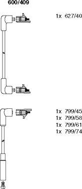 Bremi 600/409 - Комплект запалителеи кабели vvparts.bg