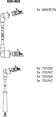 Bremi 600/408 - Комплект запалителеи кабели vvparts.bg