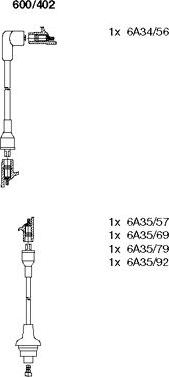 Bremi 600/402 - Комплект запалителеи кабели vvparts.bg