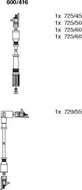 Bremi 600/416 - Комплект запалителеи кабели vvparts.bg