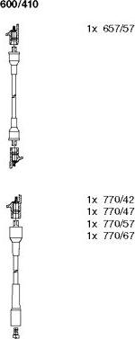 Bremi 600/410 - Комплект запалителеи кабели vvparts.bg