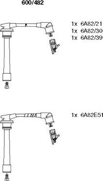 Bremi 600/482 - Комплект запалителеи кабели vvparts.bg