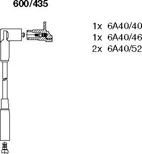 Bremi 600/435 - Комплект запалителеи кабели vvparts.bg