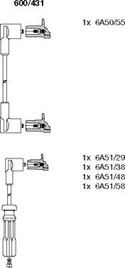 Bremi 600/431 - Комплект запалителеи кабели vvparts.bg