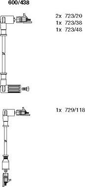 Bremi 600/438 - Комплект запалителеи кабели vvparts.bg