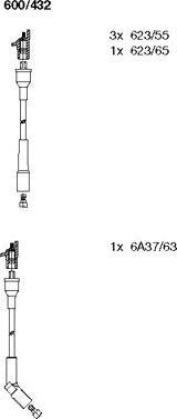 Bremi 600/432 - Комплект запалителеи кабели vvparts.bg