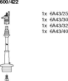 Bremi 600/422 - Комплект запалителеи кабели vvparts.bg