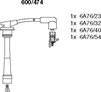 Bremi 600/474 - Комплект запалителеи кабели vvparts.bg