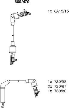 Bremi 600/470 - Комплект запалителеи кабели vvparts.bg