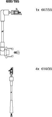 Bremi 600/195 - Комплект запалителеи кабели vvparts.bg