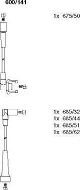 Bremi 600/141 - Комплект запалителеи кабели vvparts.bg
