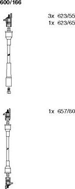 Bremi 600/166 - Комплект запалителеи кабели vvparts.bg