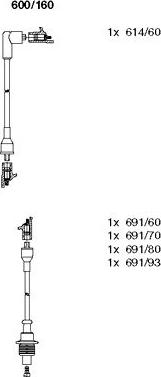 Bremi 600/160 - Комплект запалителеи кабели vvparts.bg