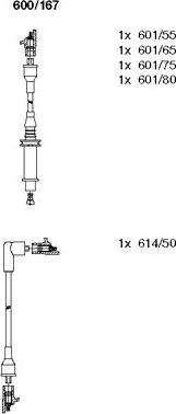 Bremi 600/167 - Комплект запалителеи кабели vvparts.bg