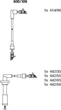 Bremi 600/109 - Комплект запалителеи кабели vvparts.bg