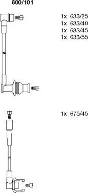 Bremi 600/101 - Комплект запалителеи кабели vvparts.bg