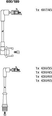 Bremi 600/189 - Комплект запалителеи кабели vvparts.bg