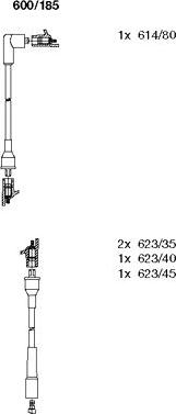 Bremi 600/185 - Комплект запалителеи кабели vvparts.bg