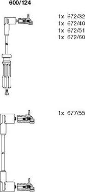 Bremi 600/124 - Комплект запалителеи кабели vvparts.bg