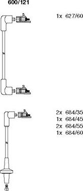 Bremi 600/121 - Комплект запалителеи кабели vvparts.bg