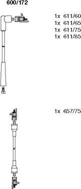 Bremi 600/172 - Комплект запалителеи кабели vvparts.bg