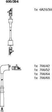 Bremi 600/394 - Комплект запалителеи кабели vvparts.bg