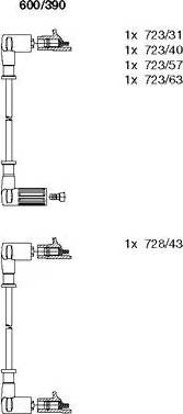 Bremi 600/390 - Комплект запалителеи кабели vvparts.bg